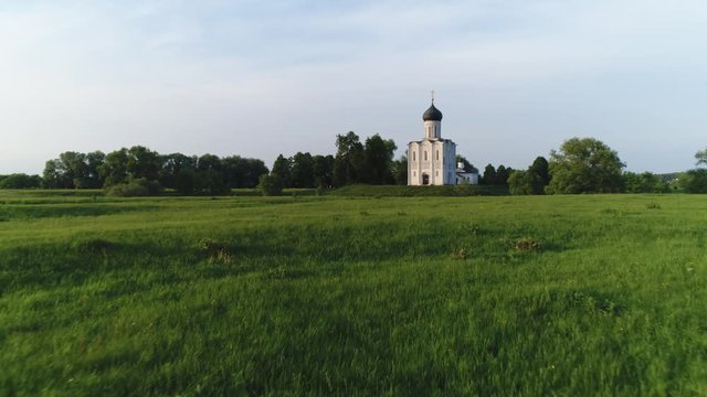 Approaching the Church of the Intercession on the Nerl, Russia