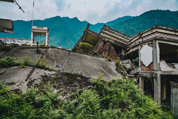 Buildings after the Great Earthquake in Wenchuan Sichuan of China