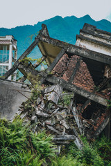 Buildings after the Great Earthquake in Wenchuan Sichuan of China