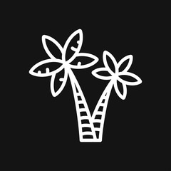 Coconut trees Icon vector sign symbol for design