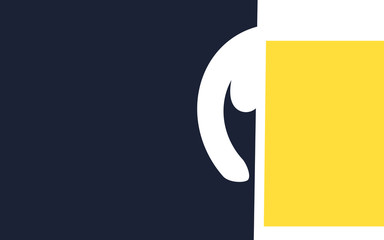 Beer mug with a handle in shape of flaccid penis. Metaphor of male erectile dysfunction related to alcohol abuse.