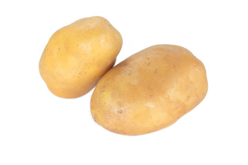 potato on white background.