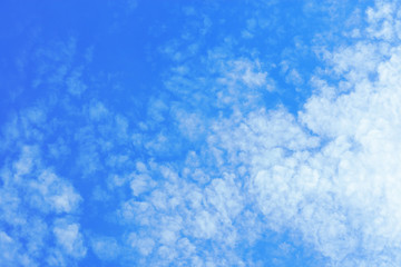 Fototapeta na wymiar Beautiful light blue sky with white clouds