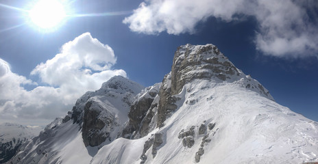 sharp mountains, mountain landscapes, targets and peaks