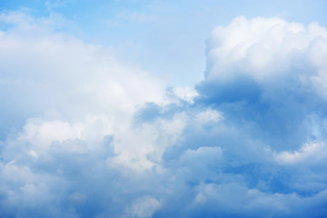 Fototapeta premium Beautiful blue sky with white clouds, background