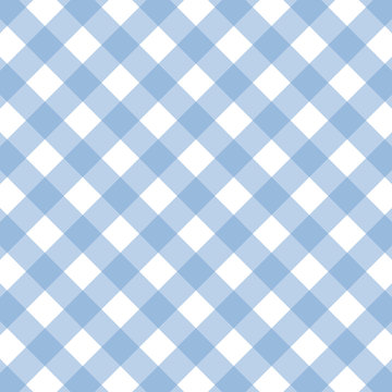 Checkered Blue Tablecloth Background Pattern