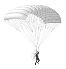 Moto-paragliding. 3d illustration isolated on white
