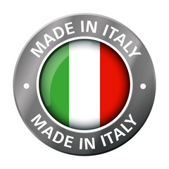 made in italy flag metal icon 