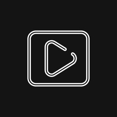 play Icon vector sign symbol for design
