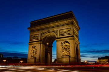 Arc de triomphe in paris france