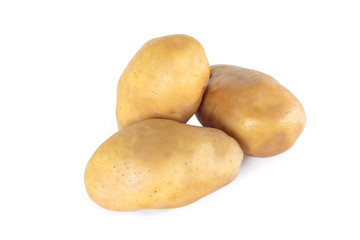 potato on white background.