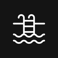 Pool flat icon vector sign symbol for design
