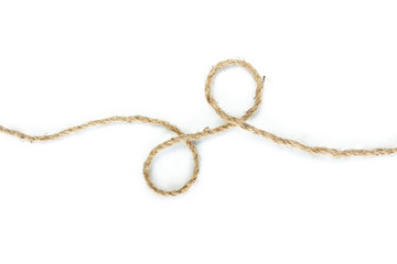 rope on white background.