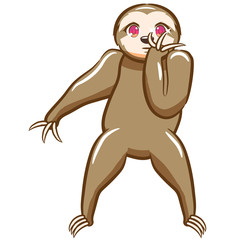 sloth vector cartoon clipart