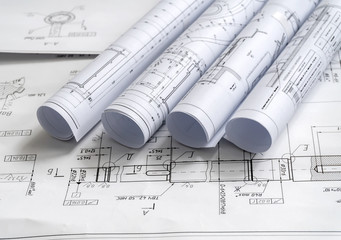 Technology blueprints. The part of engineering project.