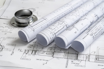 Technology blueprints. The part of engineering project.