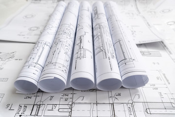 Technology blueprints. The part of engineering project.