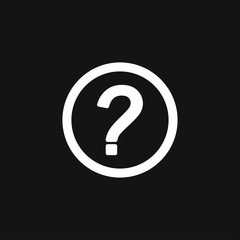 Naklejka premium Information support, question mark icon vector sign symbol for design