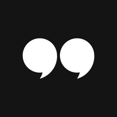 Quote icon vector sign symbol for design