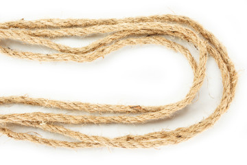 rope on white background.
