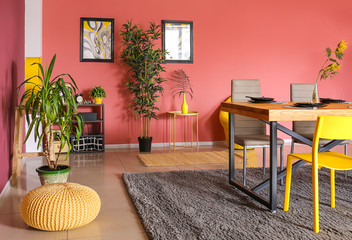 Stylish interior of dining room