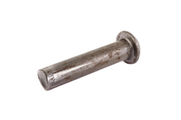 Steel rivet on a white background