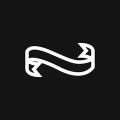 Ribbon icon vector sign symbol for design