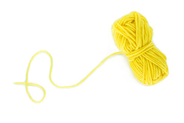 yarn color yellow on white background.