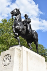 Sculpture of George, Duke of Cambridge, who was field marshal of Great Britain Whitehall, London