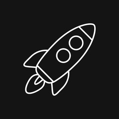 Rocket icon illustration vector sign symbol for design