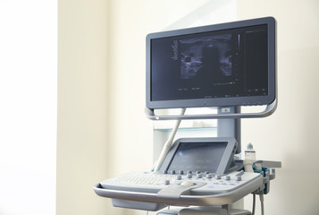 Modern ultrasound equipment in clinic