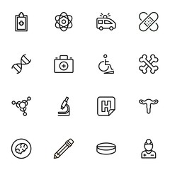 Obraz premium Line icon set