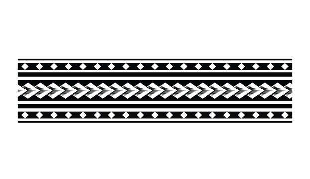 Polynesian tattoo tribal band vector designs. Samoan tattoo tribal band.