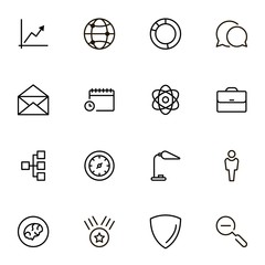 Partnership line icon set