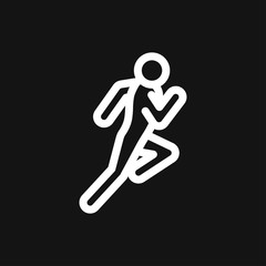 Running Icon vector sign symbol for design