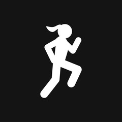 Running Icon vector sign symbol for design
