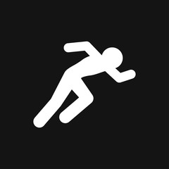 Running Icon vector sign symbol for design