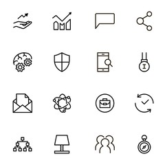 Obraz premium Recruitment line icon set