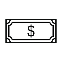 Bill dollar isolated icon vector illustration design