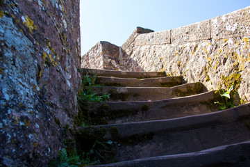 ancient sandstone stairs