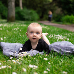baby in the grass