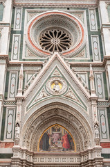 Obraz premium Florence, UNESCO Heritage and home to the Italian Renaissance, full of famous monuments and works of art all over the world. Cathedral of Santa Maria del Fiore.