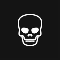 Skull icon vector sign symbol for design