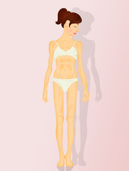 Obraz na płótnie Canvas illustration of anorexia