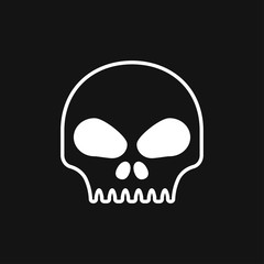 Skull icon vector sign symbol for design