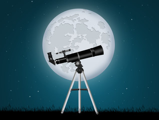 watch the moon with telescope
