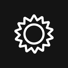 Sun Icon vector sign symbol for design