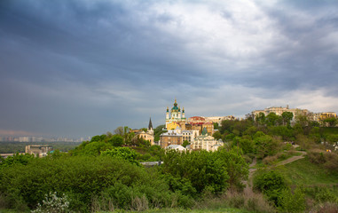 Fototapeta na wymiar A beautiful view of the historical center of Kiev - the capital of Ukraine
