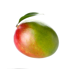Tasty fresh mango on white background
