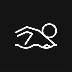 Swimming icon vector sign symbol for design
